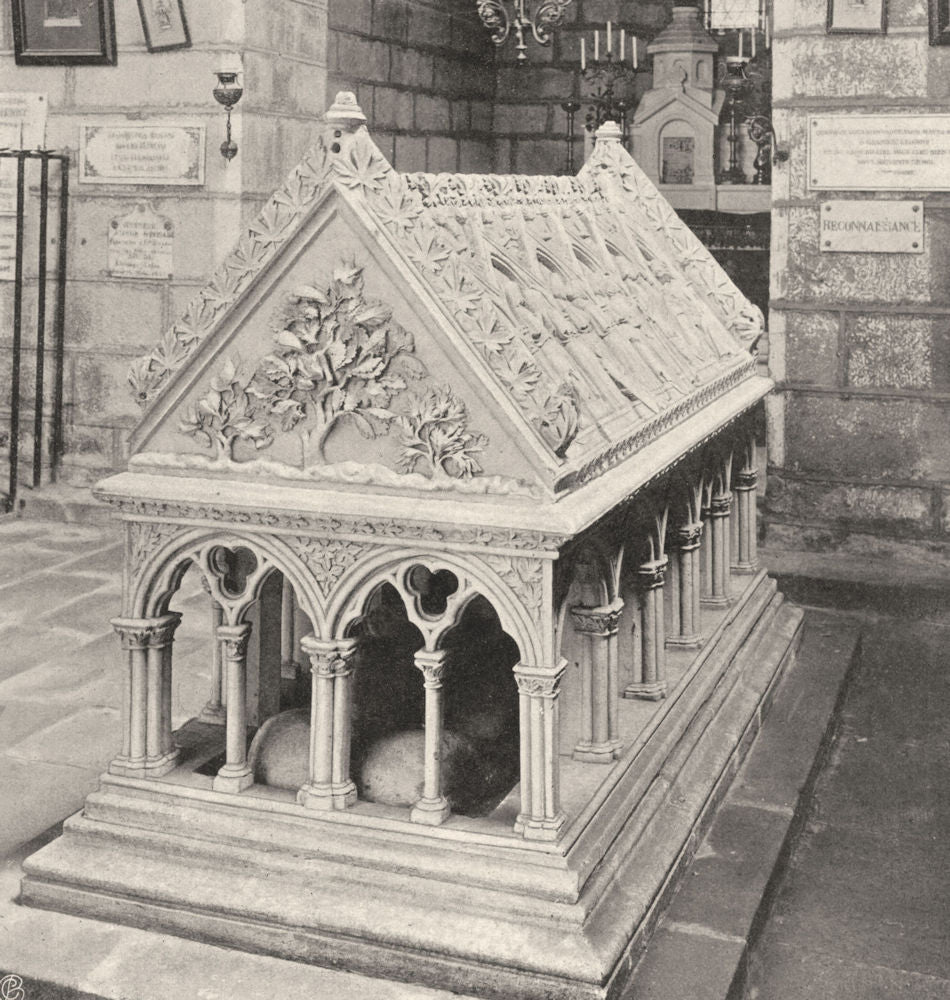 CORRÈZE. Aubazine- Tombeau de Saint-Étienne 1904 old antique print picture